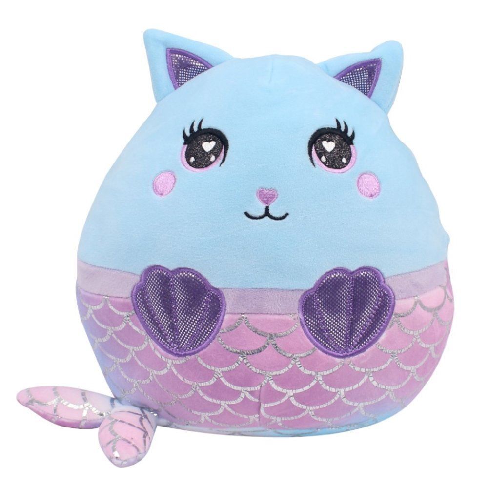 Pelúcia Gatinha Sereia 27Cm Havan Toys - Azul