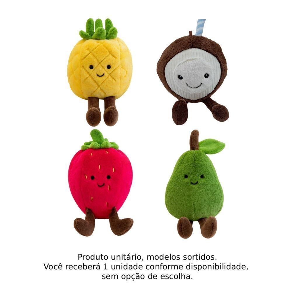 Pelúcia Mini Hortifrúti Frutas Tropicais Bbr - Sortido