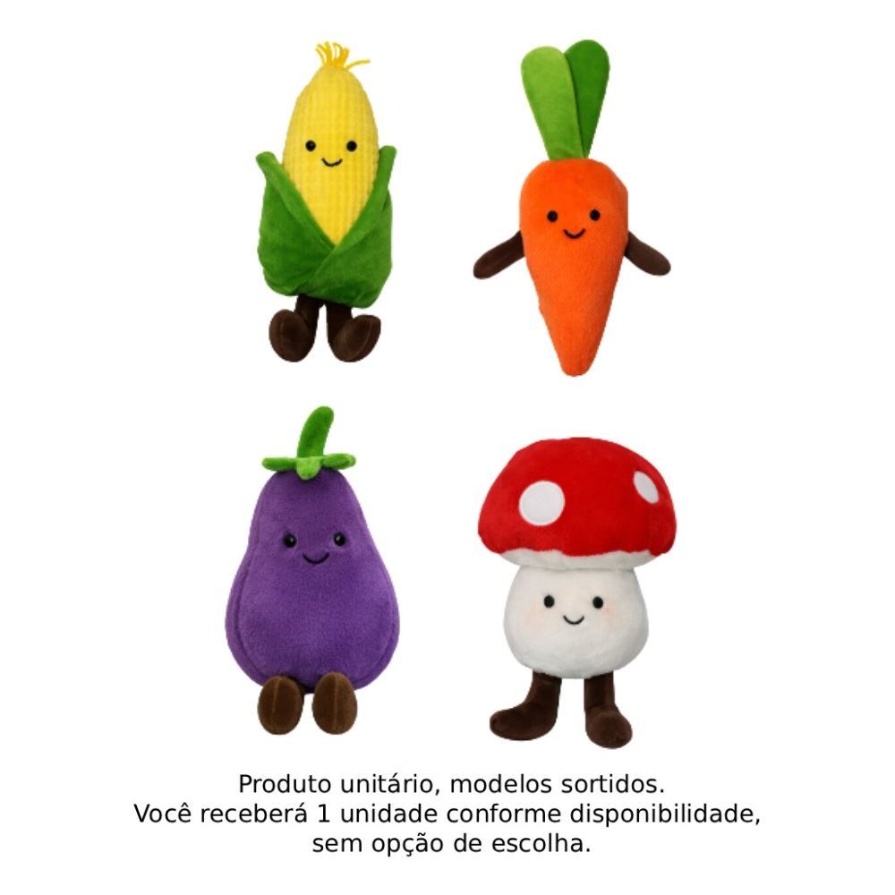 Pelúcia Mini Hortifruti Super Leguminhos Bbr Toys - Sortido