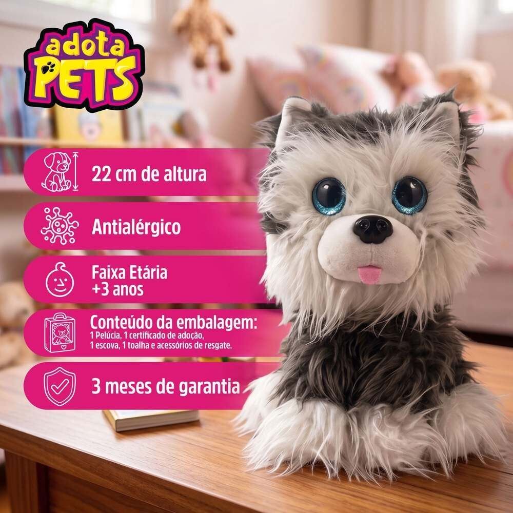 Pelúcia Adota Pets Max Multikids
