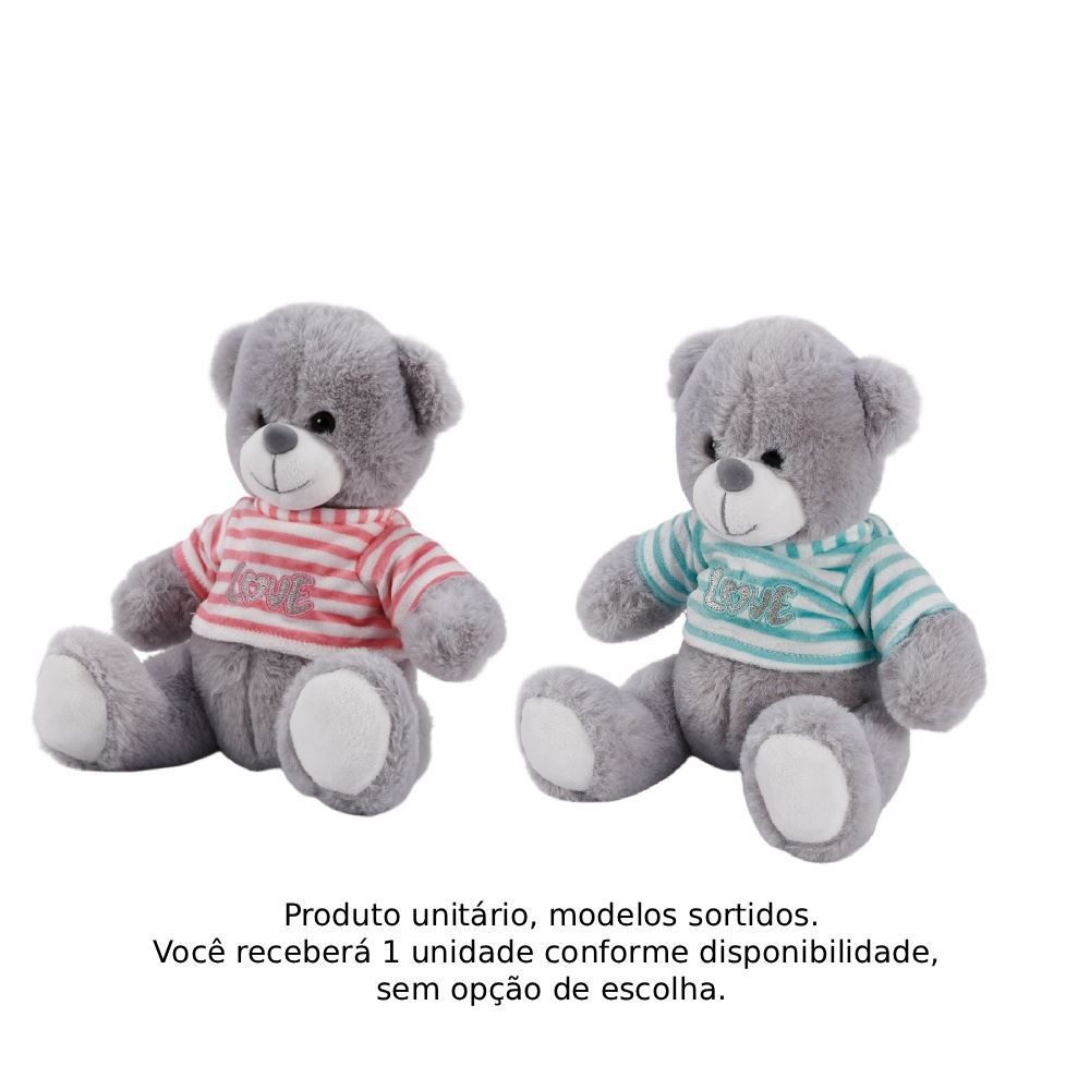 Pelúcia Urso Sentado Cinza Havan Toys - Sortido