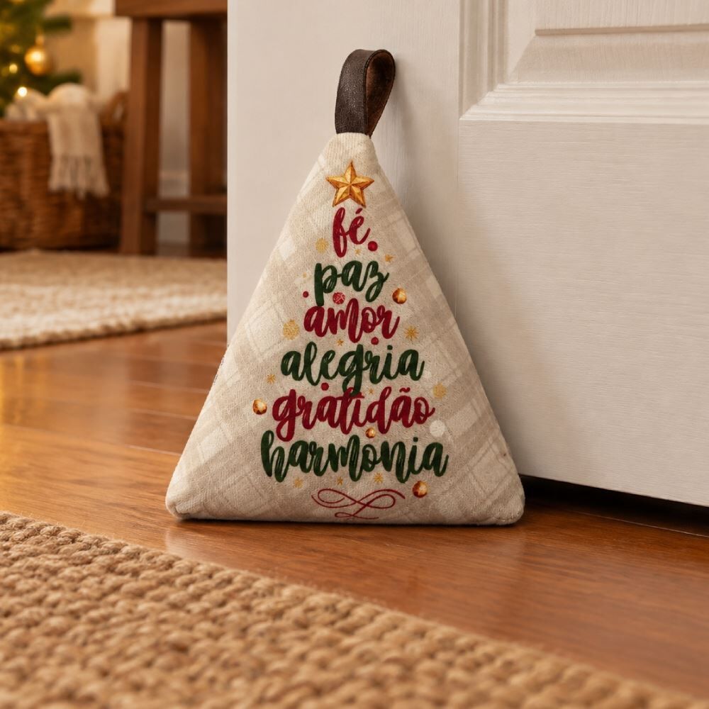 Peso de Porta Natal 20X15cm Havan Casa - Árvore Palavras