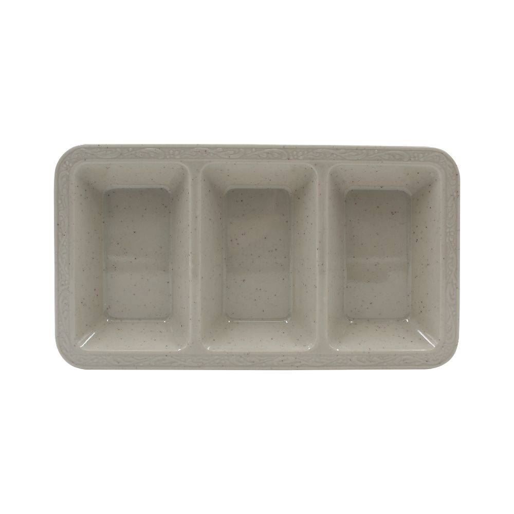 Petisqueira Melamina com 03 Divisórias Havan Casa 25Cm