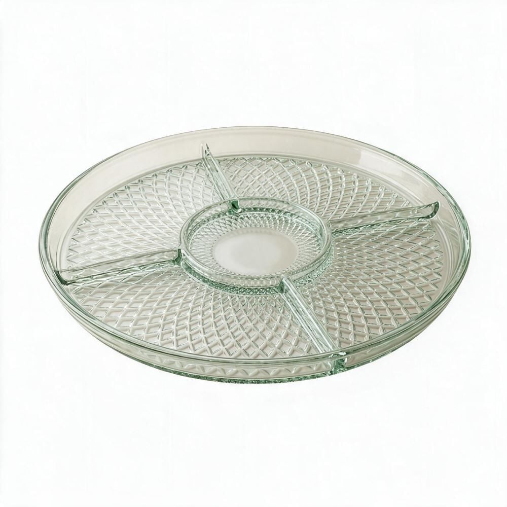 Petisqueira Redonda Vitazza Natural 28Cm - Transparente