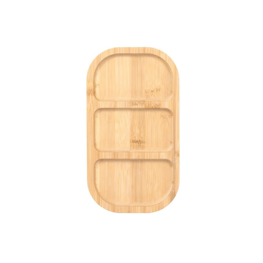 Petisqueira Retangular com 3 Divisórias Havan Casa 25 cm - Bambu