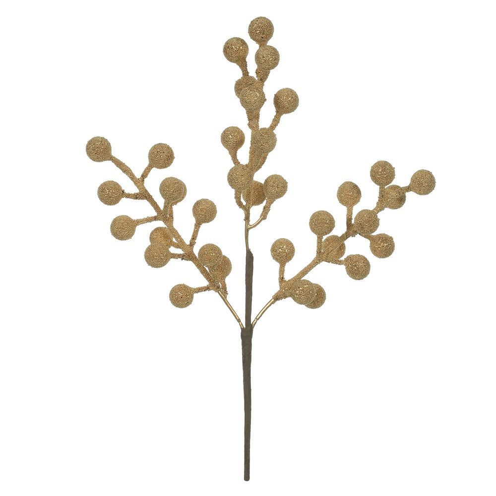 Pick Natalino Florarte 25Cm Azevinho Dourado