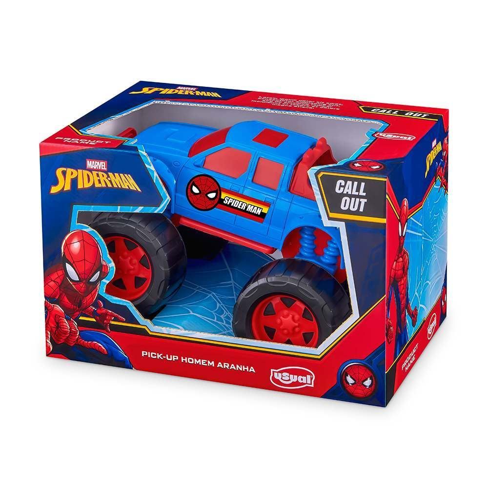 Carro Pick Up Homem-Aranha com Rodas Grandes Usual Brinquedo - 1028