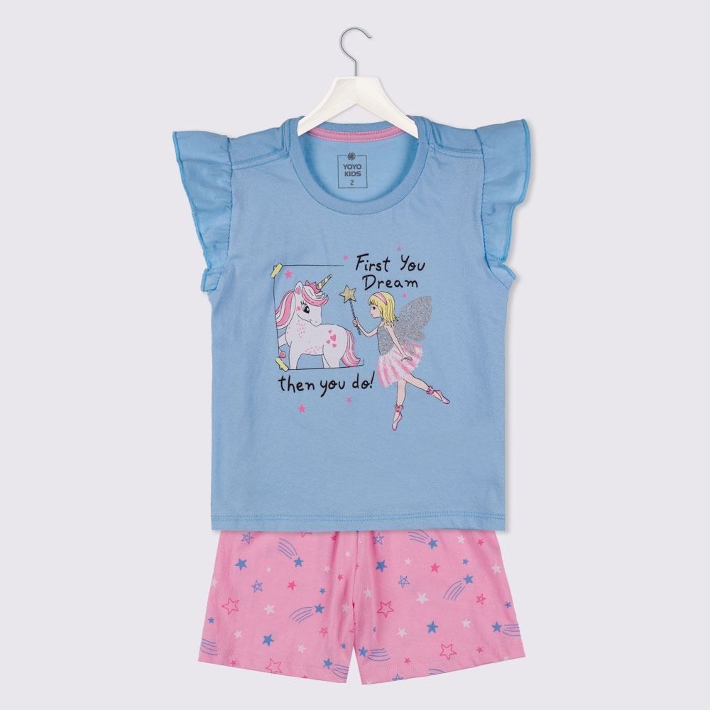 Pijama 1 a 3 Anos Fada Com Unicórnio Yoyo Kids
