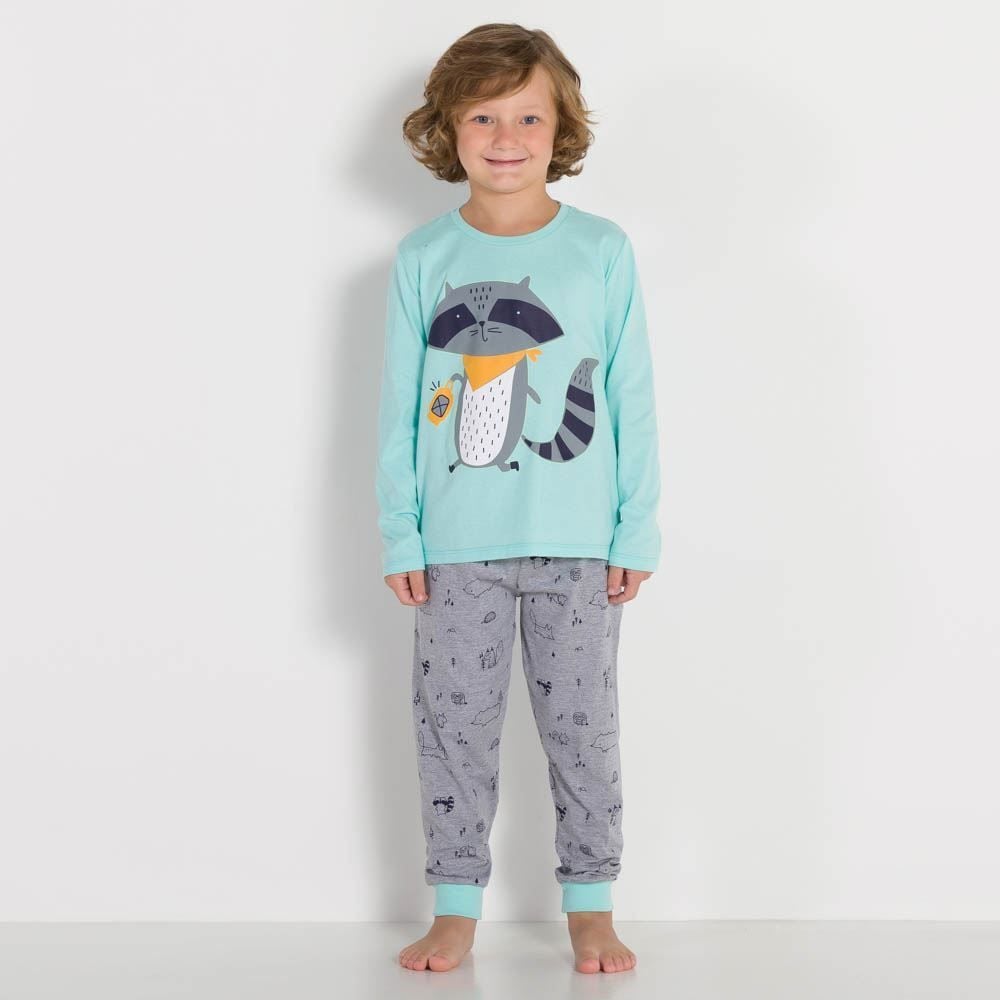 Pijama 4 a 10 Anos Guaxinim Hot Dog