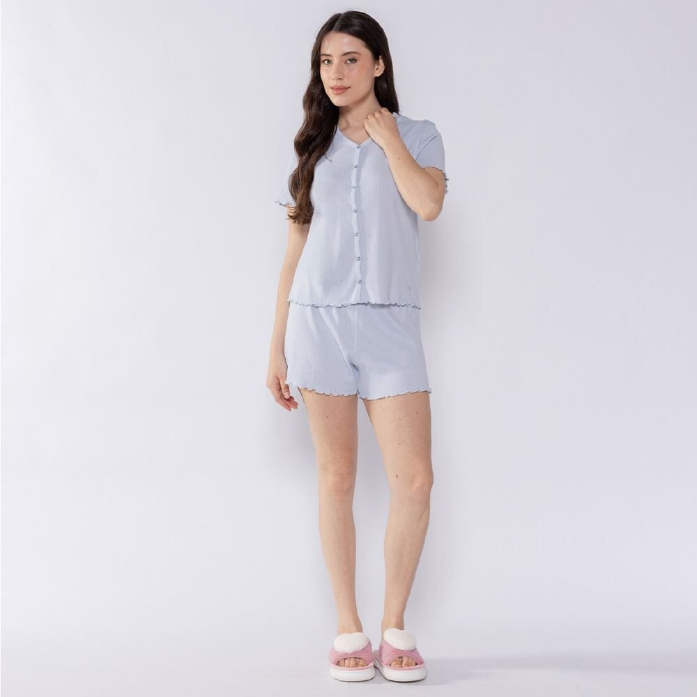 Pijama Feminino Americano De Tricot Camila Moretti