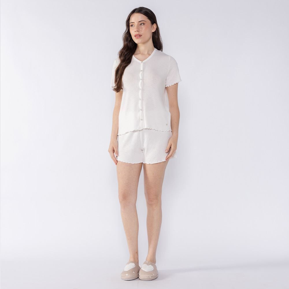 Pijama Feminino Americano De Tricot Camila Moretti