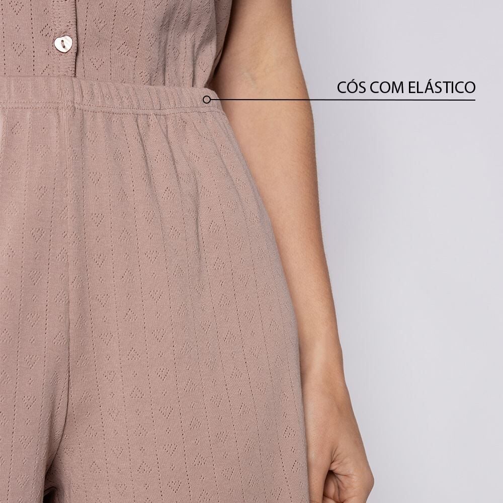 Pijama Feminino Americano De Tricot Camila Moretti