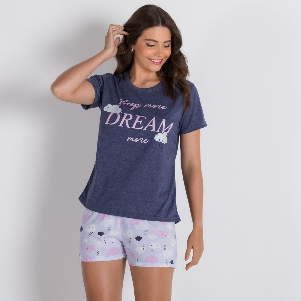 Pijama Dreams Com Shorts Holla