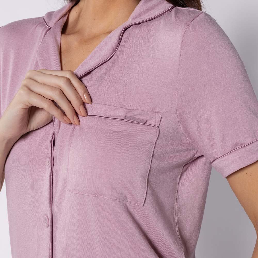 Pijama Feminino Americano De Viscose Camila Moretti