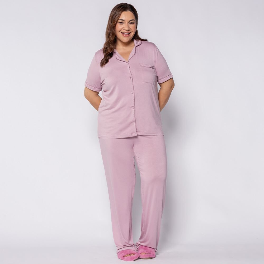 Pijama Feminino Americano Em Viscose Camila Moretti