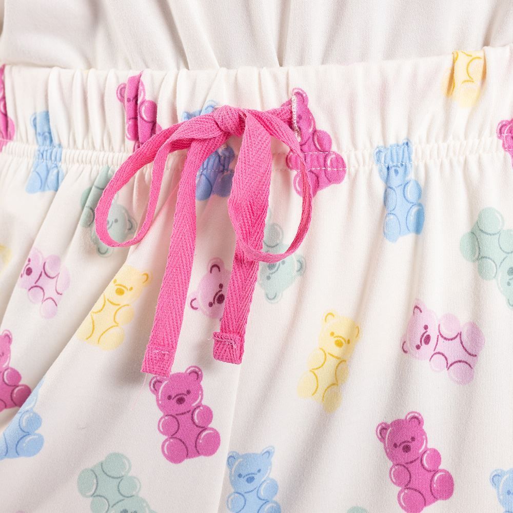 Pijama Feminino Calça e Manga Curta Camila Moretti
