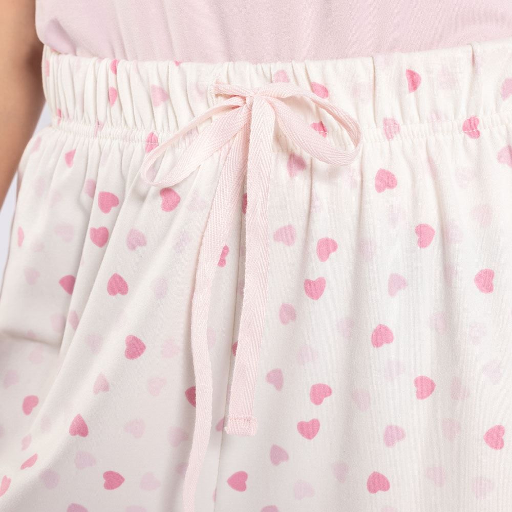 Pijama Feminino Calça e Manga Curta Camila Moretti