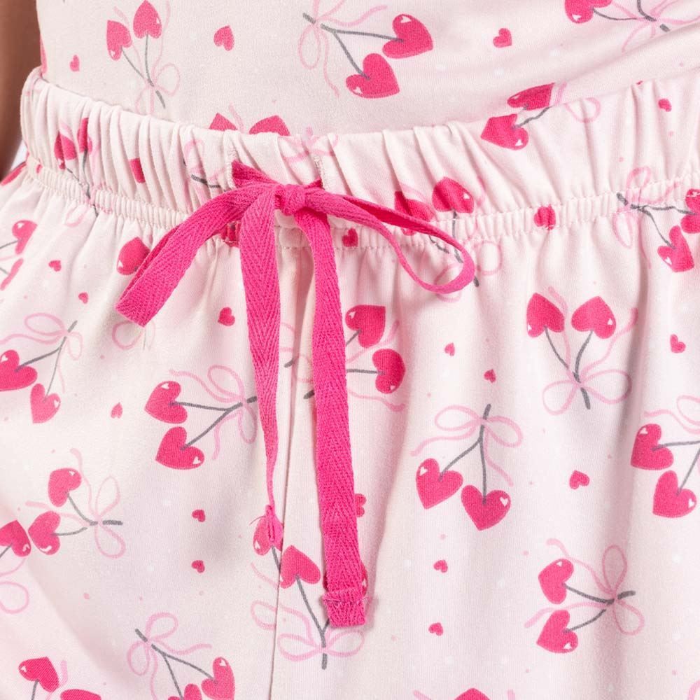 Pijama Feminino Curto Cereja Camila Moretti
