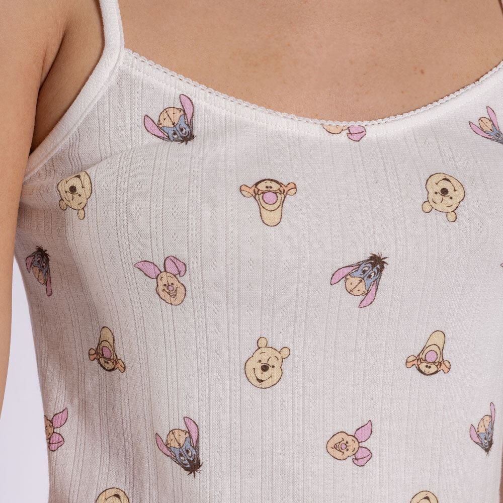 Pijama Feminino Curto Em Algodão Disney