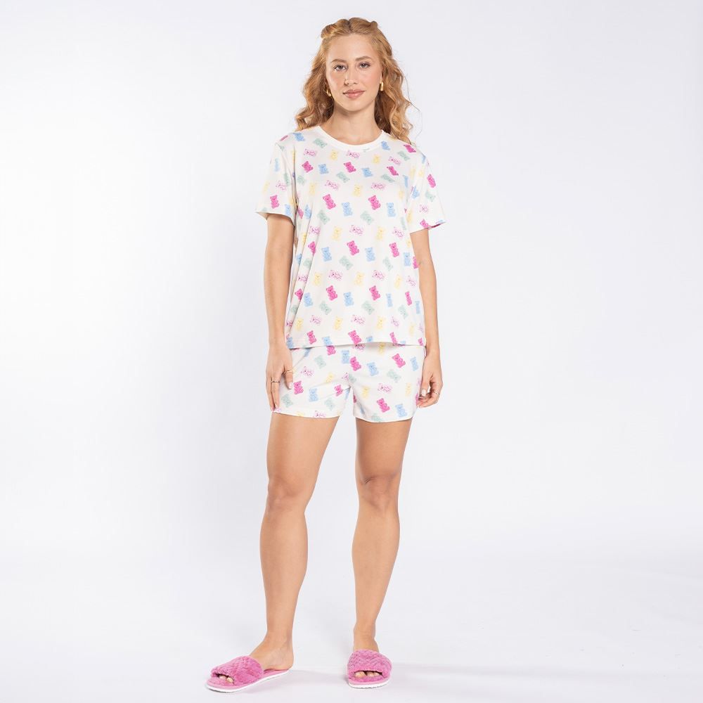 Pijama Feminino Curto Peletizado Camila Moretti