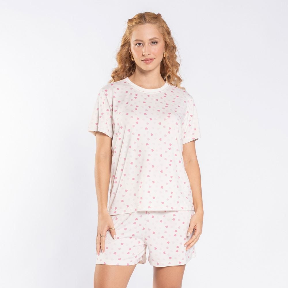 Pijama Feminino Curto Peletizado Camila Moretti