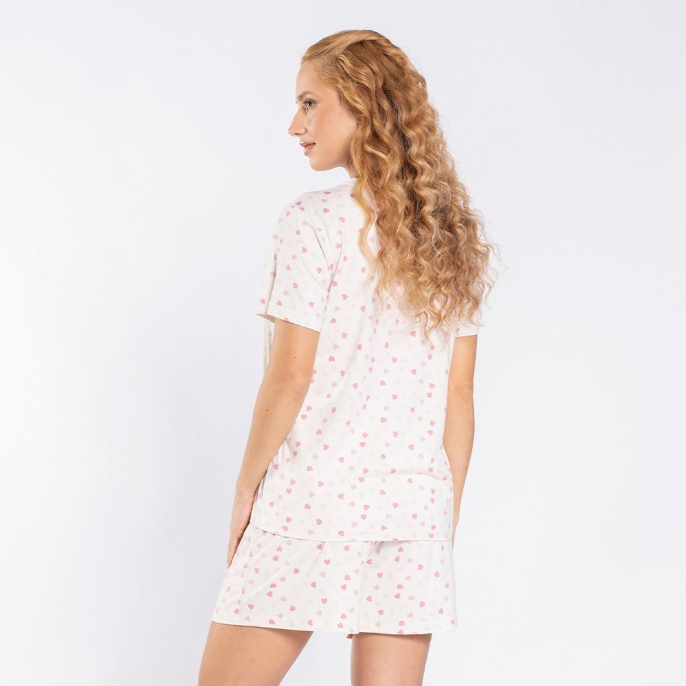 Pijama Feminino Curto Peletizado Camila Moretti