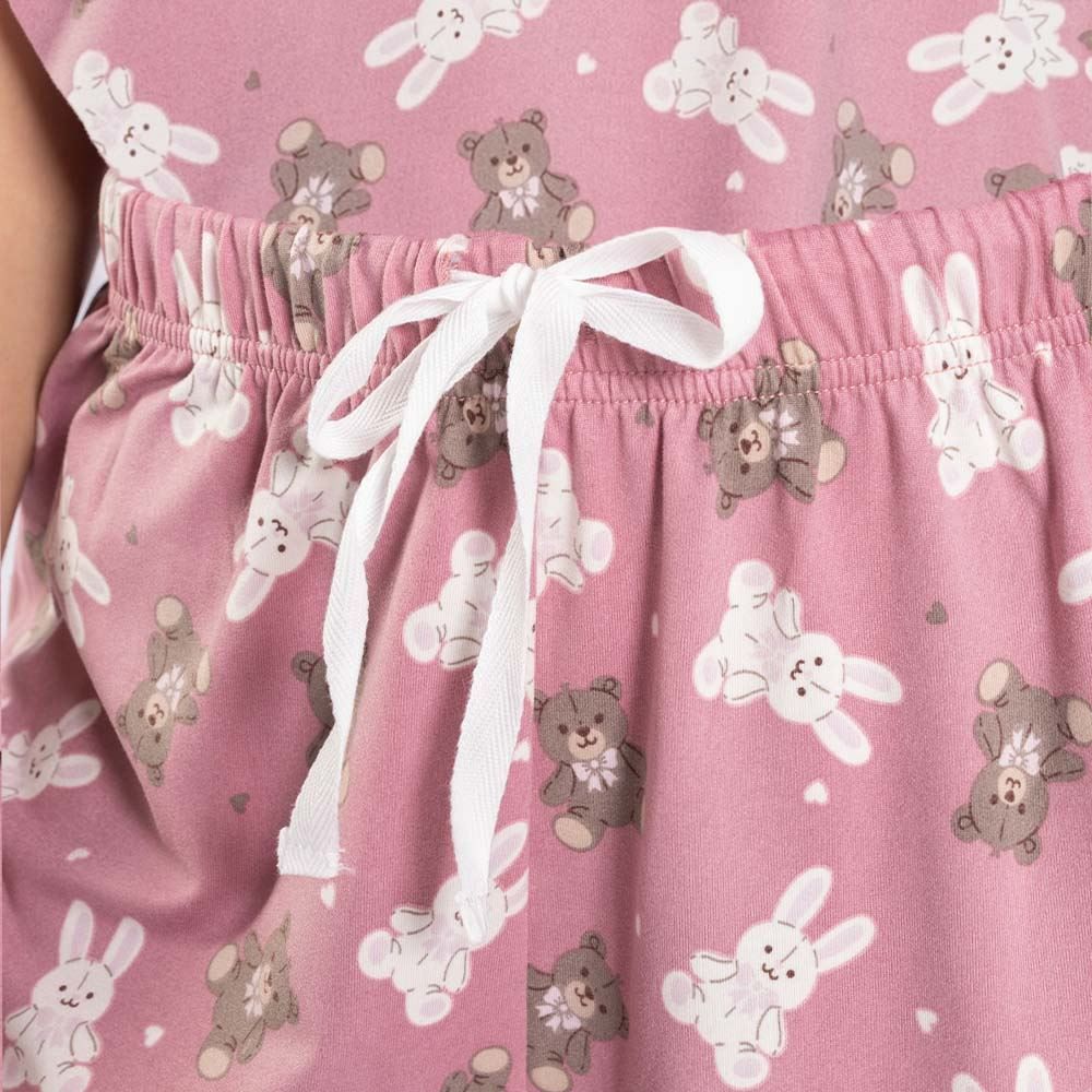 Pijama Feminino Curto Peletizado Camila Moretti
