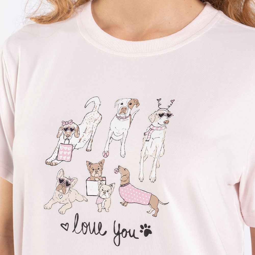 Pijama Feminino Curto Peletizado Camila Moretti