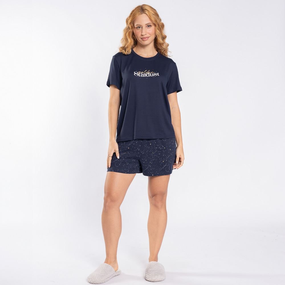 Pijama Feminino Curto Peletizado Camila Moretti