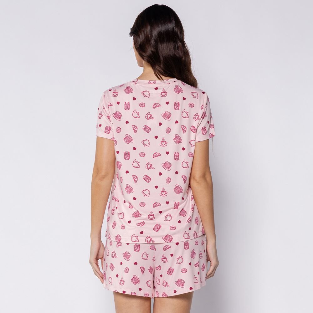 Pijama Feminino Curto Peletizado Camila Moretti