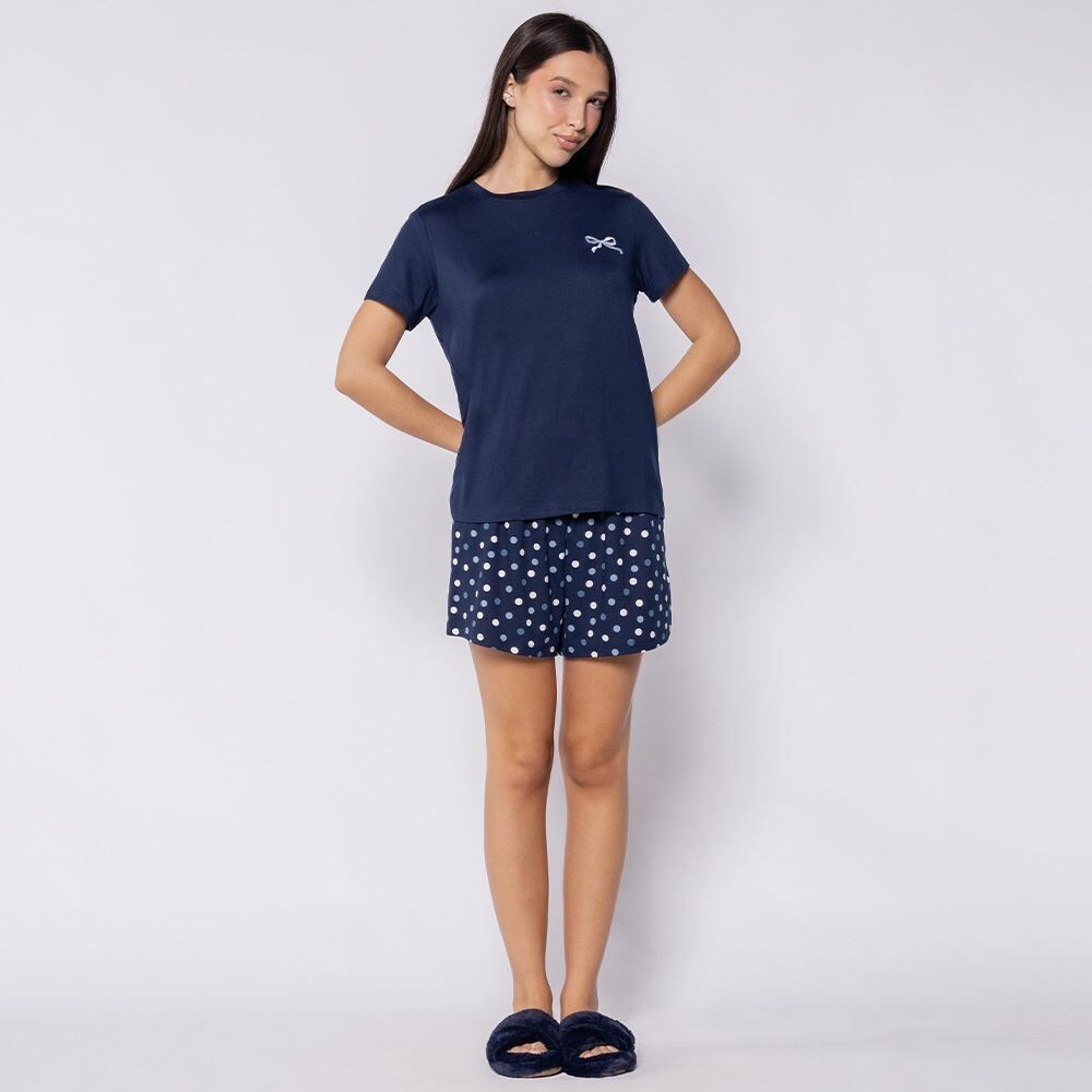 Pijama Feminino Curto Peletizado Camila Moretti
