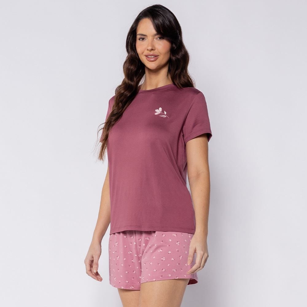 Pijama Feminino Curto Peletizado Camila Moretti
