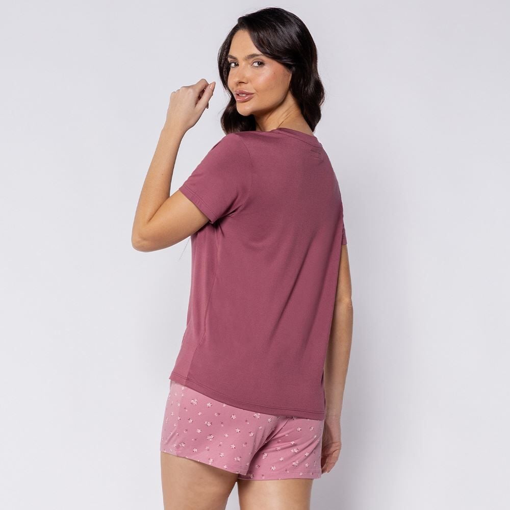 Pijama Feminino Curto Peletizado Camila Moretti