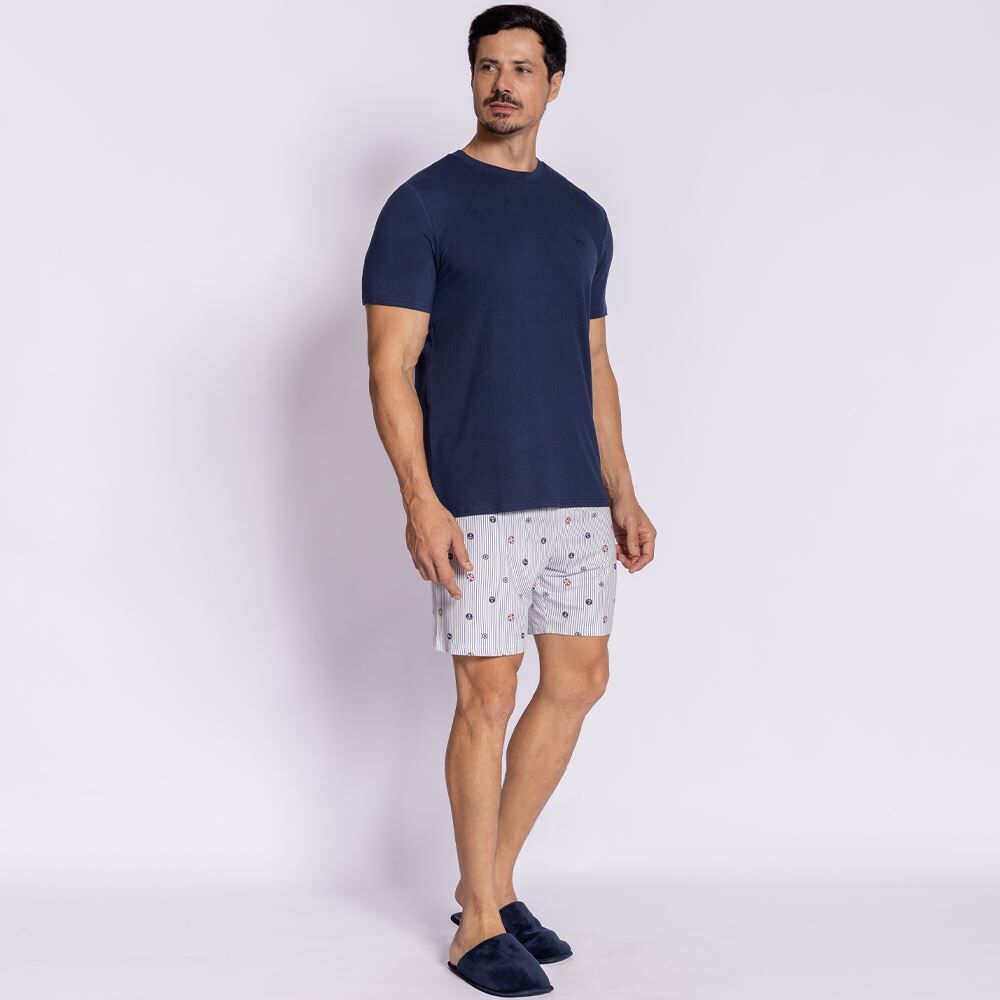 Pijama Masculino Curto Peletizado Marc Alain