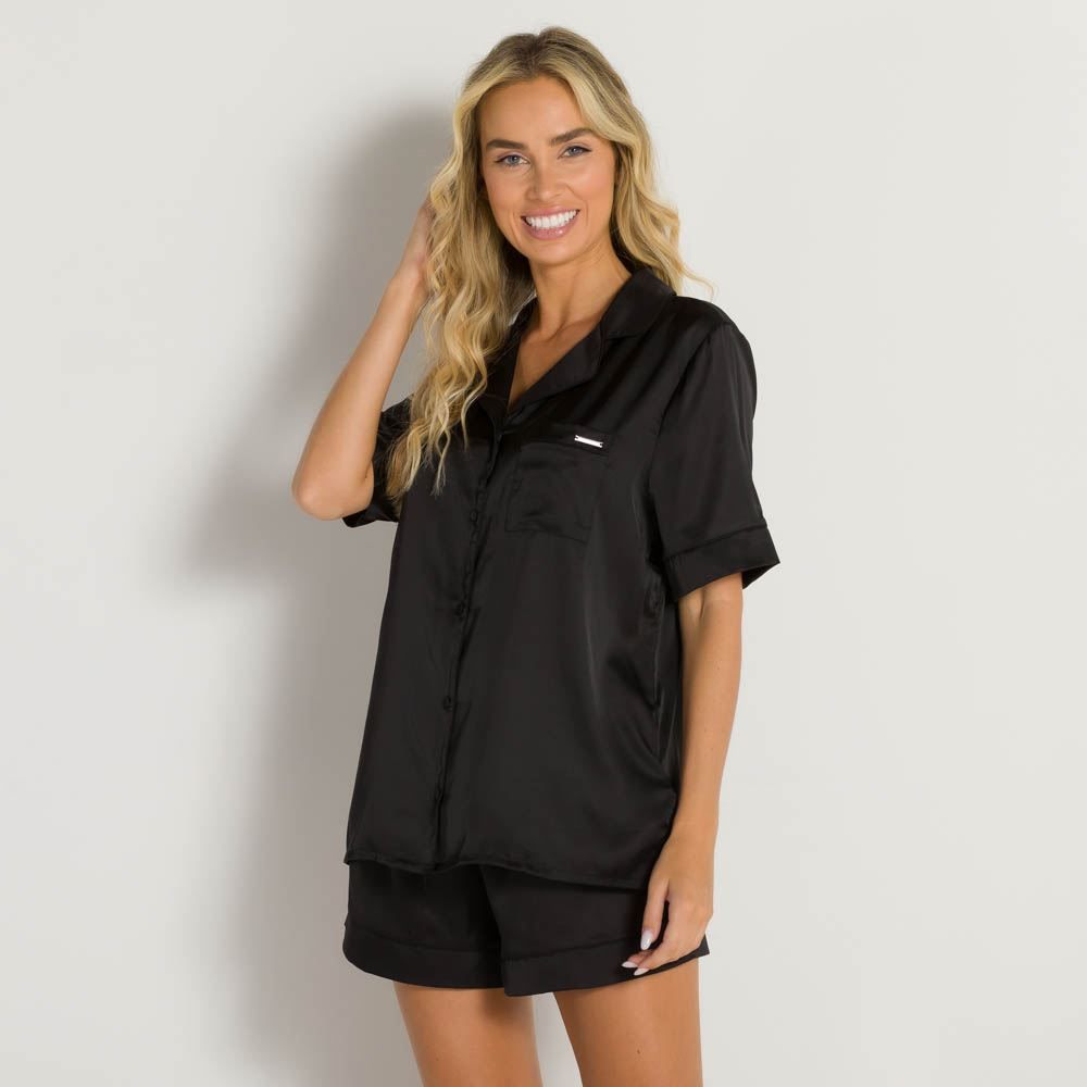 Pijama Feminino De Cetim Curto Camila Moretti