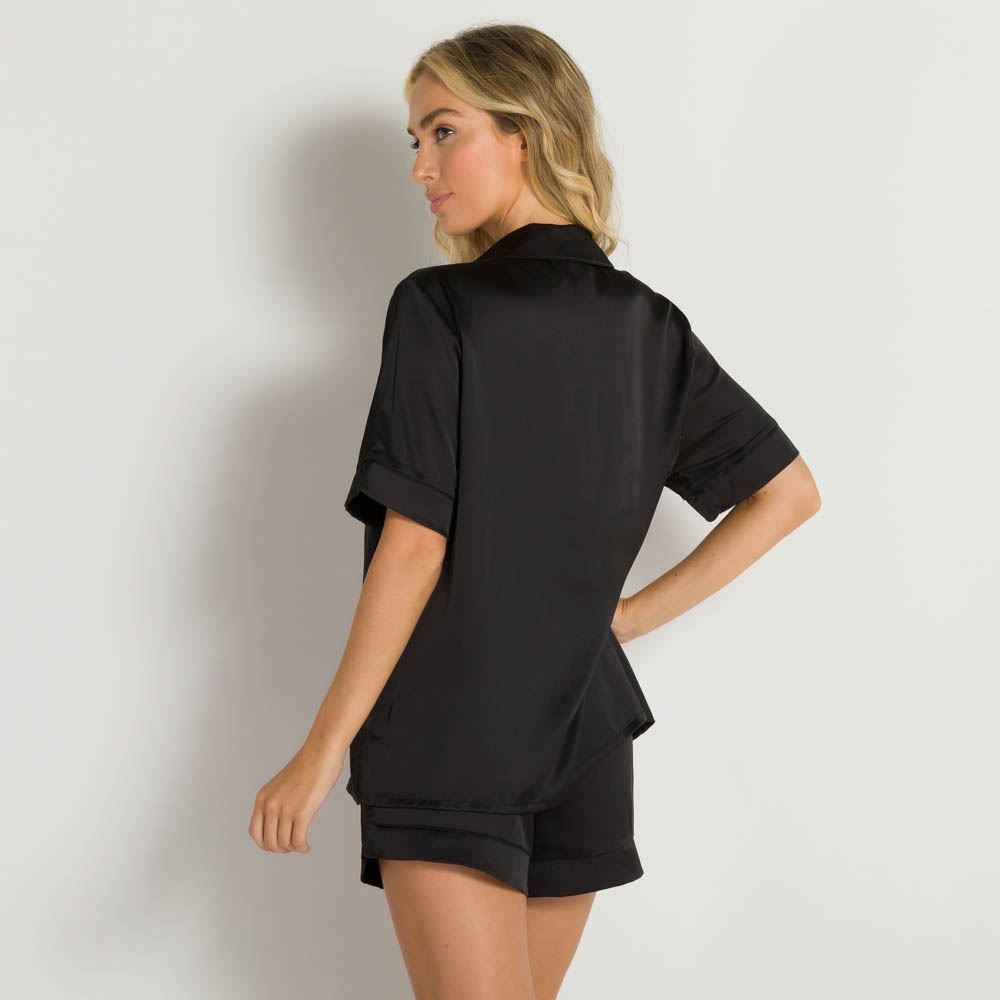 Pijama Feminino De Cetim Curto Camila Moretti