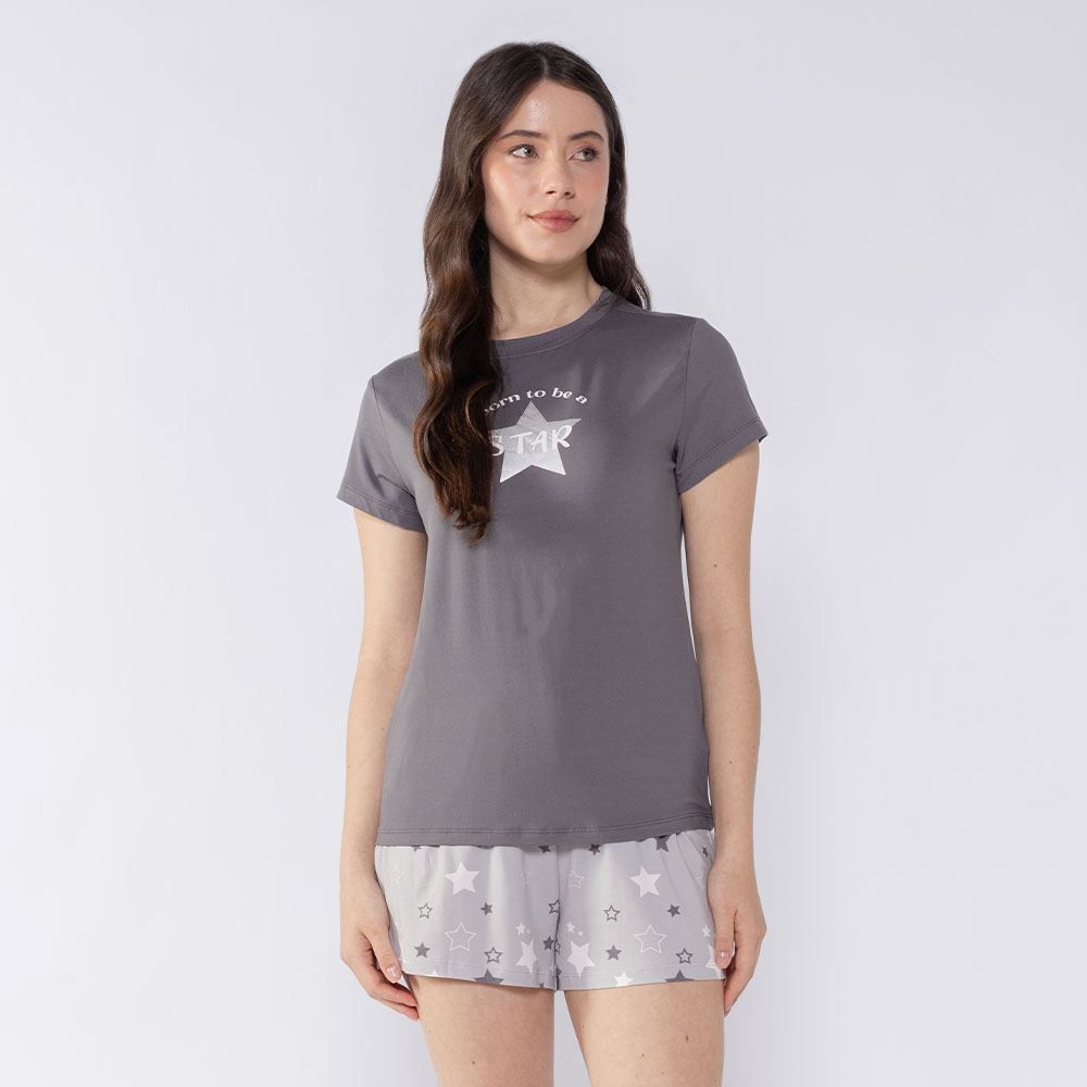 Pijama Feminino Estrela Curto Camila Moretti