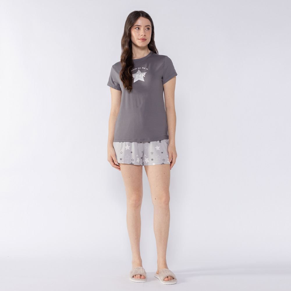 Pijama Feminino Estrela Curto Camila Moretti