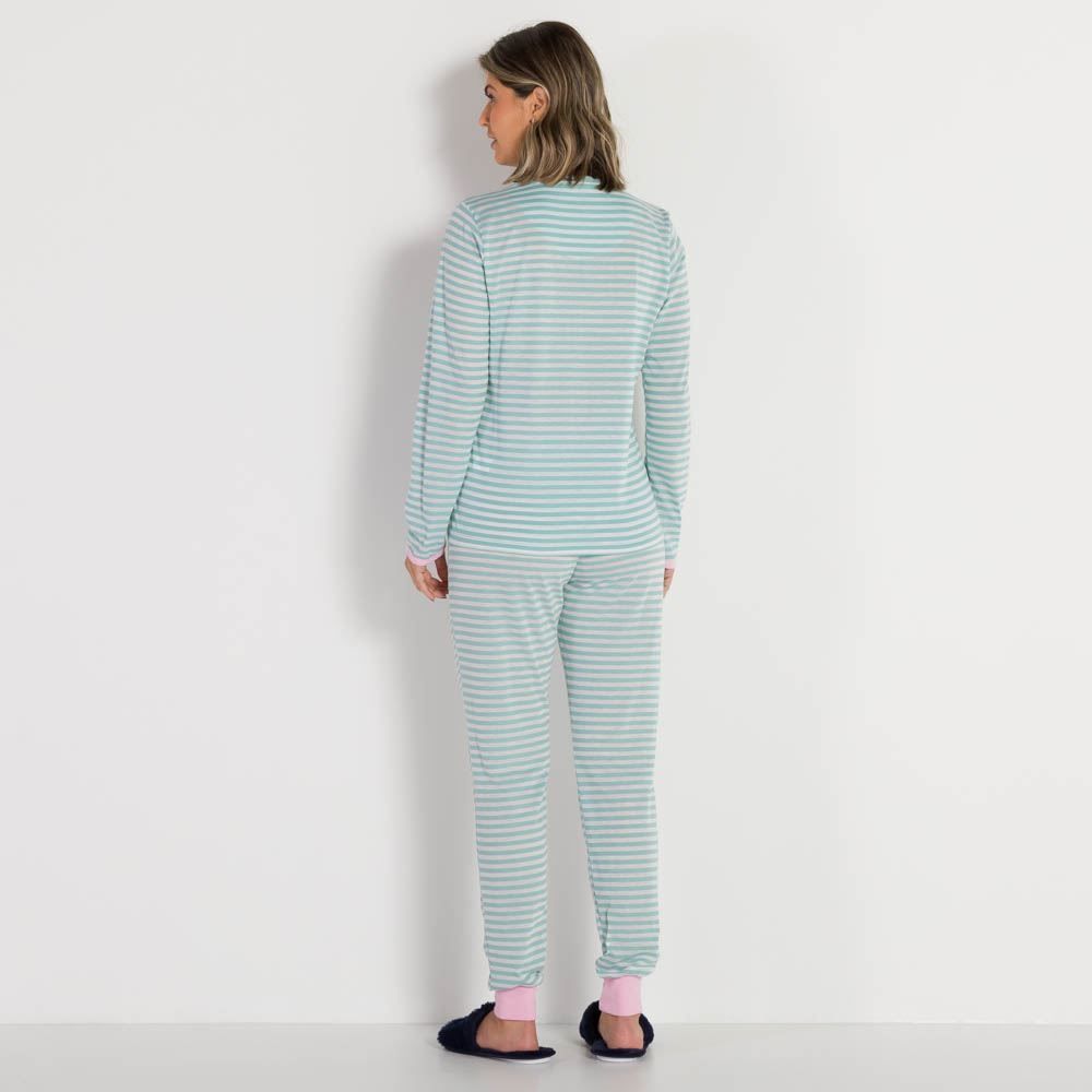 Pijama Feminino Listrado Be Kind Patricia Foster