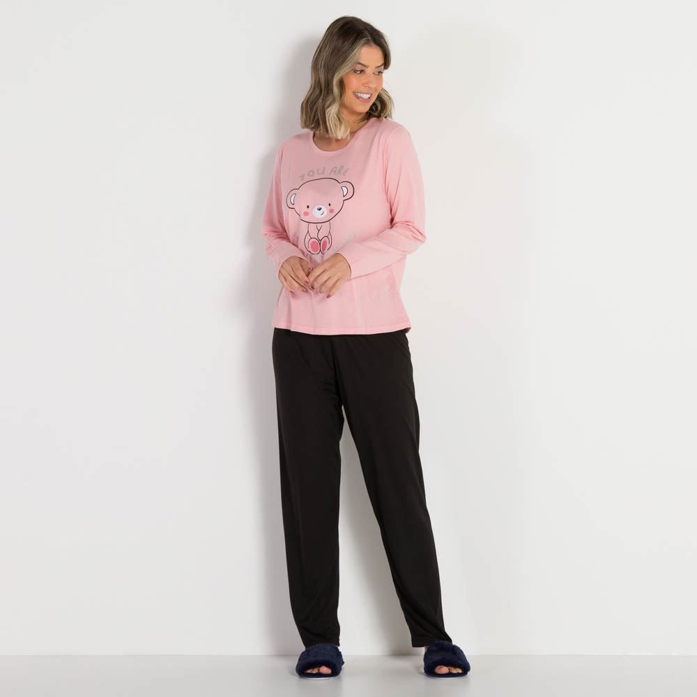 Pijama Feminino Longo Bears In Love Holla