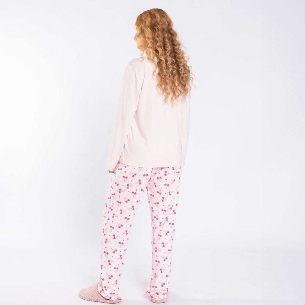 Pijama Feminino Longo Cereja Camila Moretti