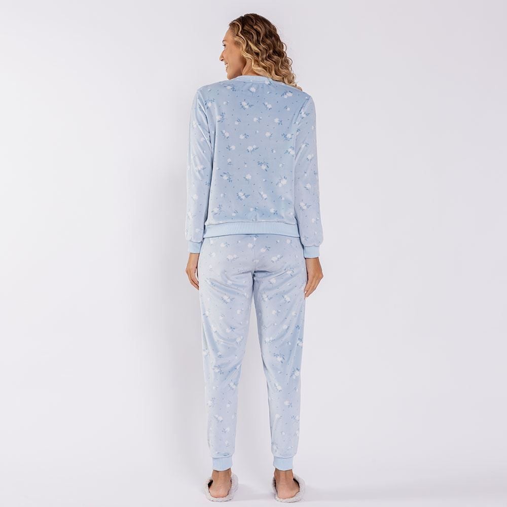 Pijama Feminino Longo Em Plush Camila Moretti