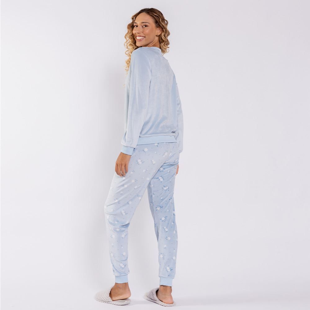 Pijama Feminino Longo Em Plush Camila Moretti