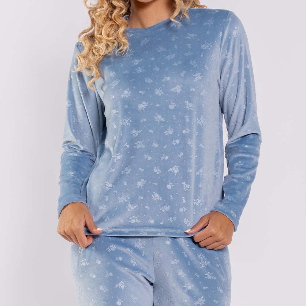 Pijama Feminino Longo Em Plush Camila Moretti