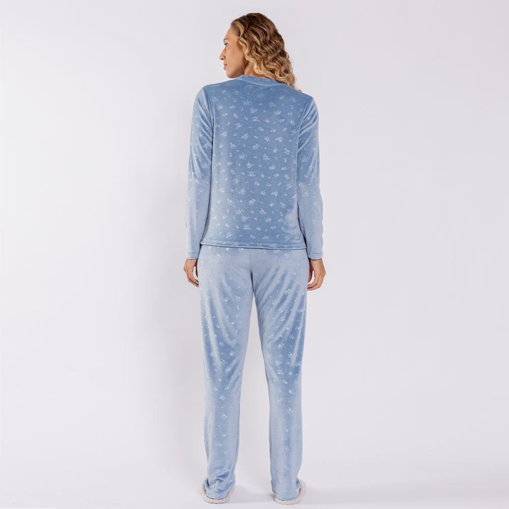 Pijama Feminino Longo Em Plush Camila Moretti