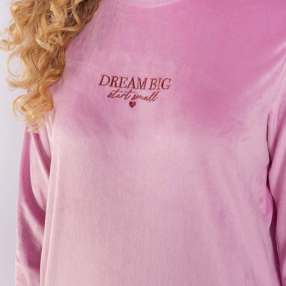 Pijama Feminino Longo Em Plush Dream Big Camila Moretti