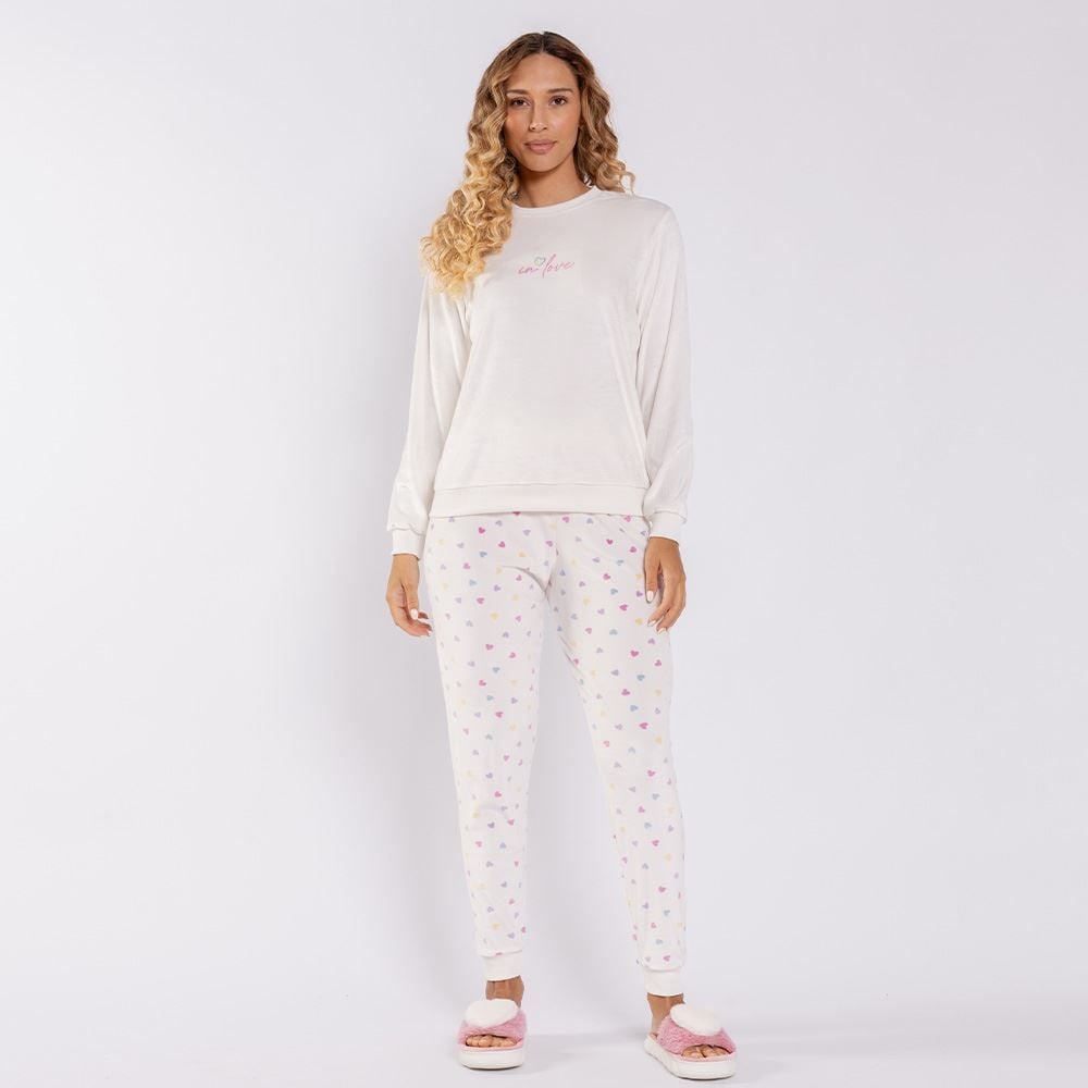Pijama Feminino Longo Em Plush In Love Camila Moretti
