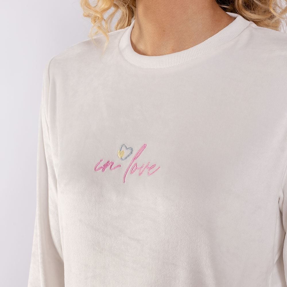 Pijama Feminino Longo Em Plush In Love Camila Moretti