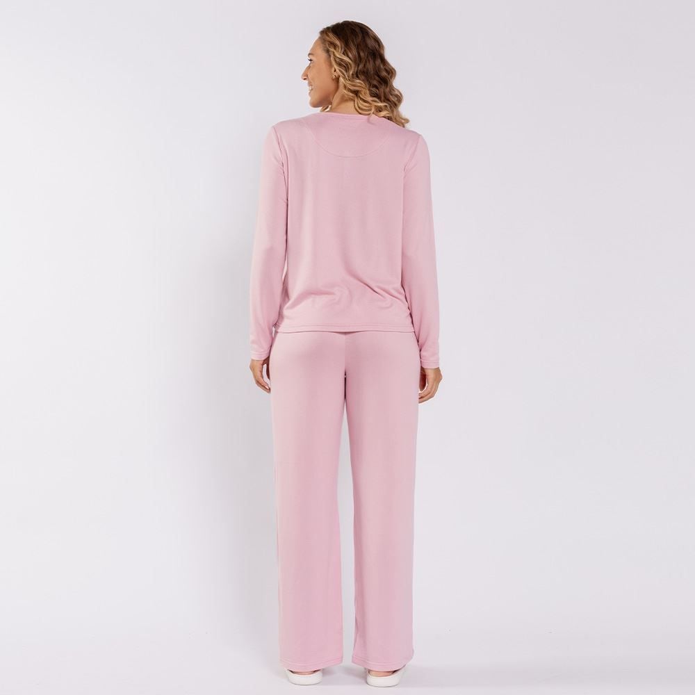 Pijama Feminino Longo Gola V Camila Moretti