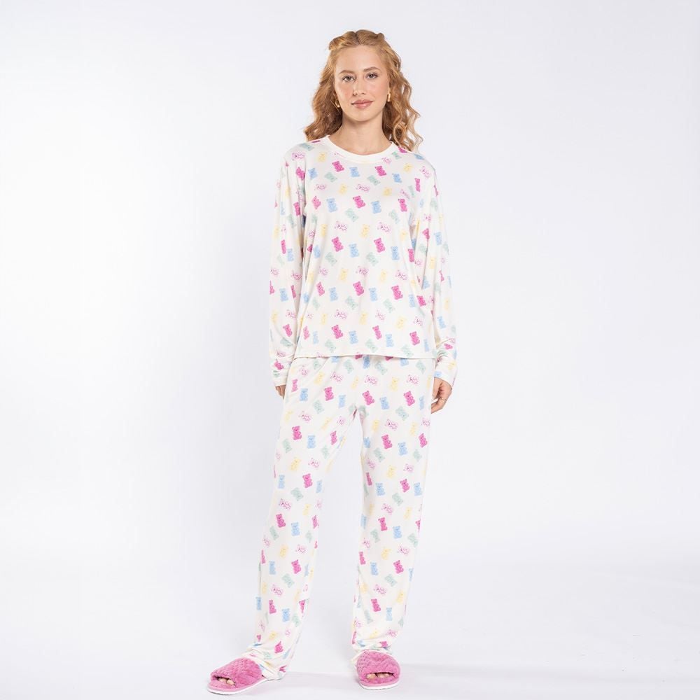 Pijama Feminino Longo Peletizado Camila Moretti
